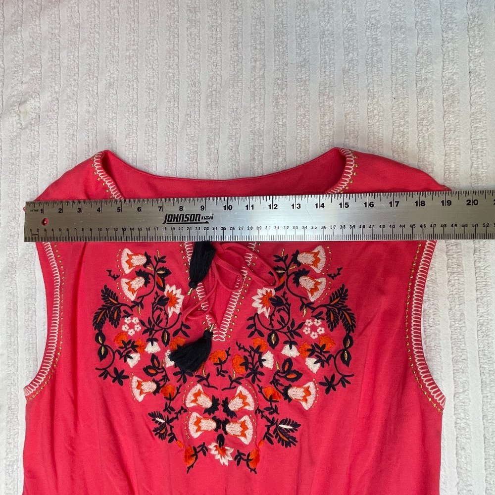 Boden Womens Catriona Embroidered Shift Dress Sleeveless Pullover Pink Size 16R - Picture 5 of 9